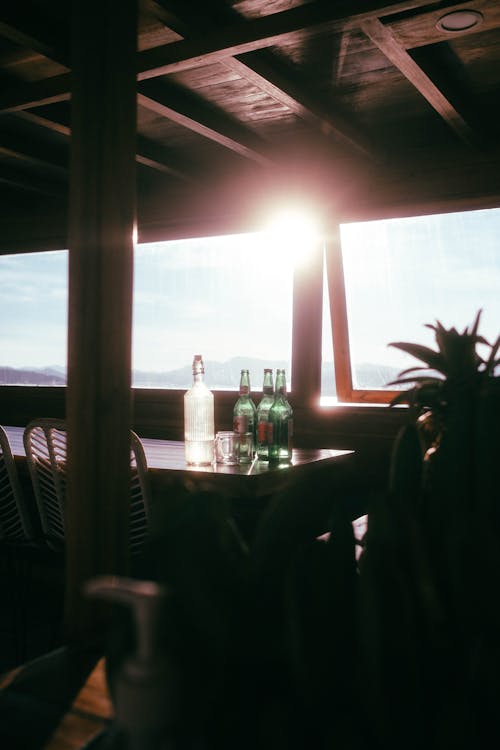 Afternoon Sun Shining Through the Window into the Restaurant