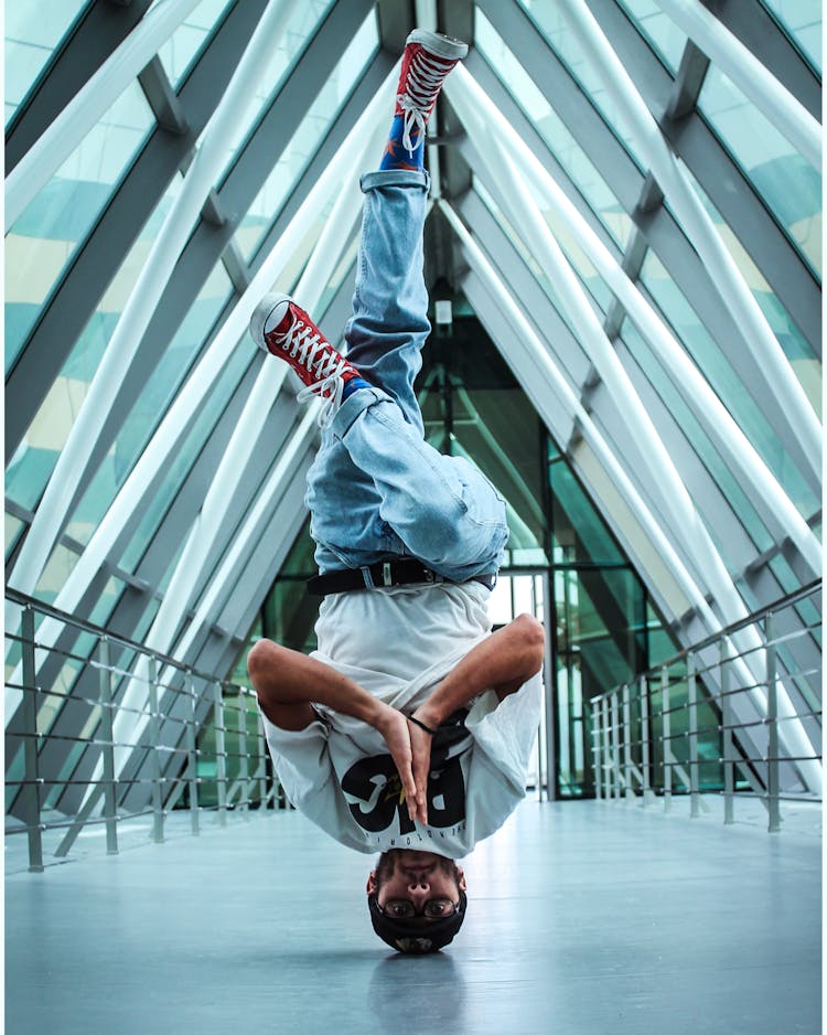 Man Doing A Headstand