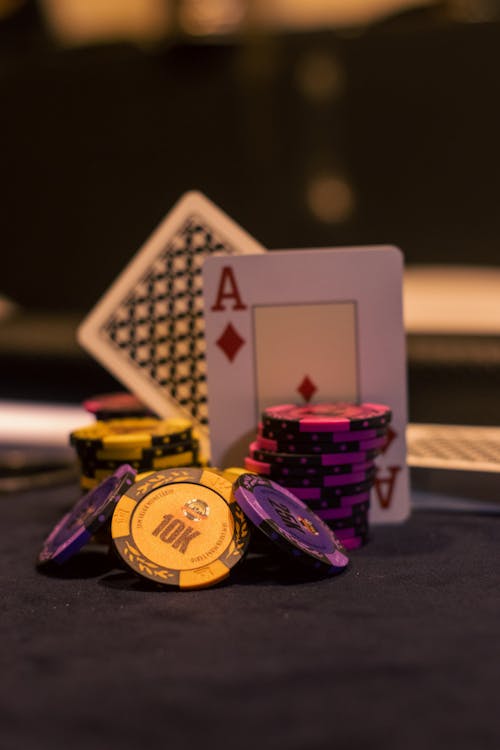 Free Casino Chips and Cards Stock Photo