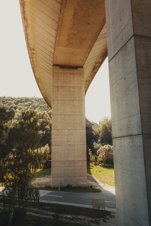 Pillar of Bridge over Road
