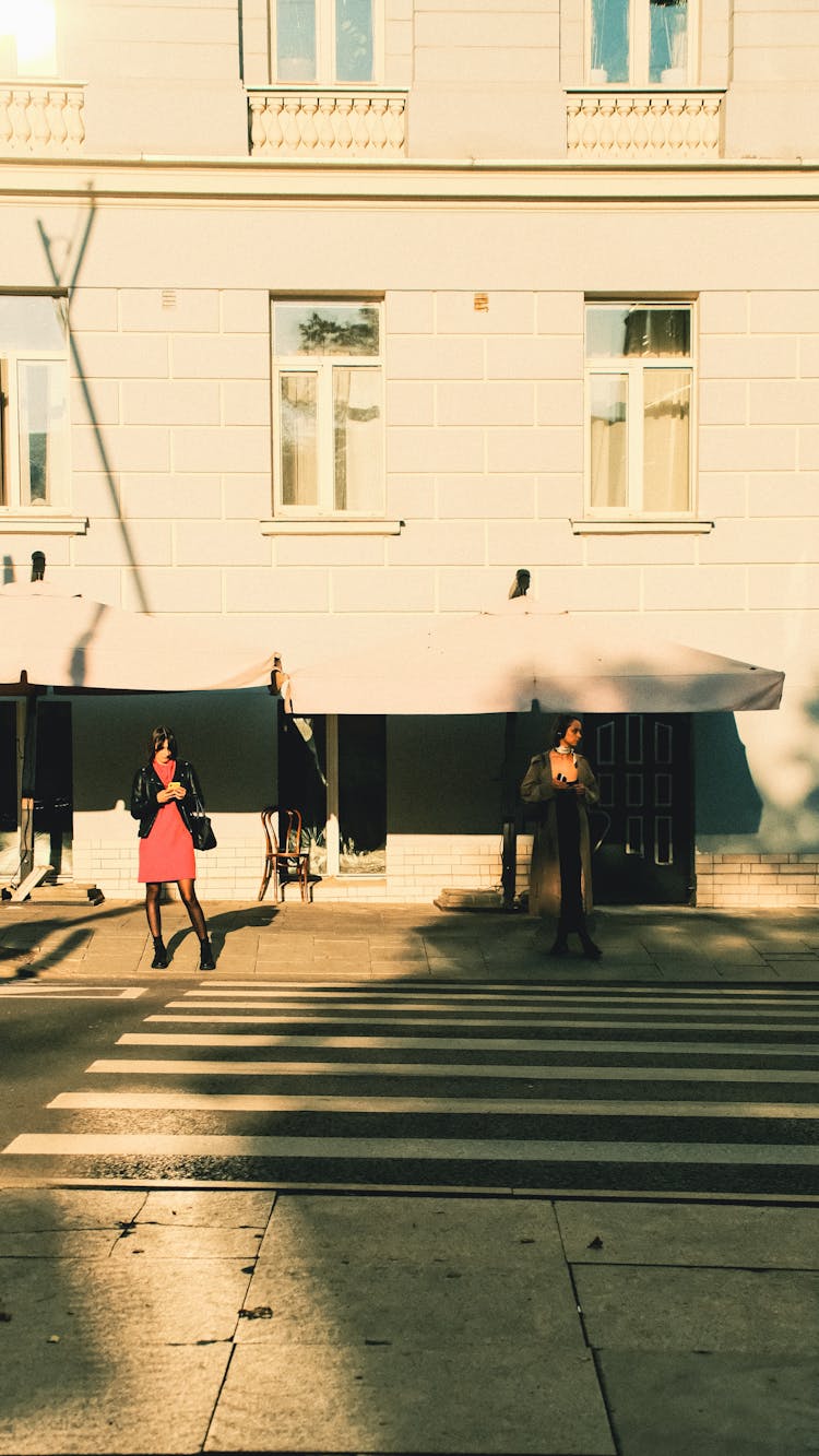 People Standing Near Crosswalk