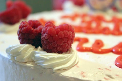 Free stock photo of birthday, cake, raspberry