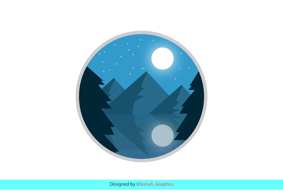 Free Free 310 Mountain Moon Svg SVG PNG EPS DXF File
