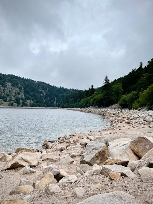 Rocks on Beach on Lakeshore