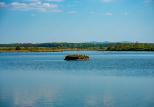 Základová fotografie zdarma na téma jezero, modrá, ostrov