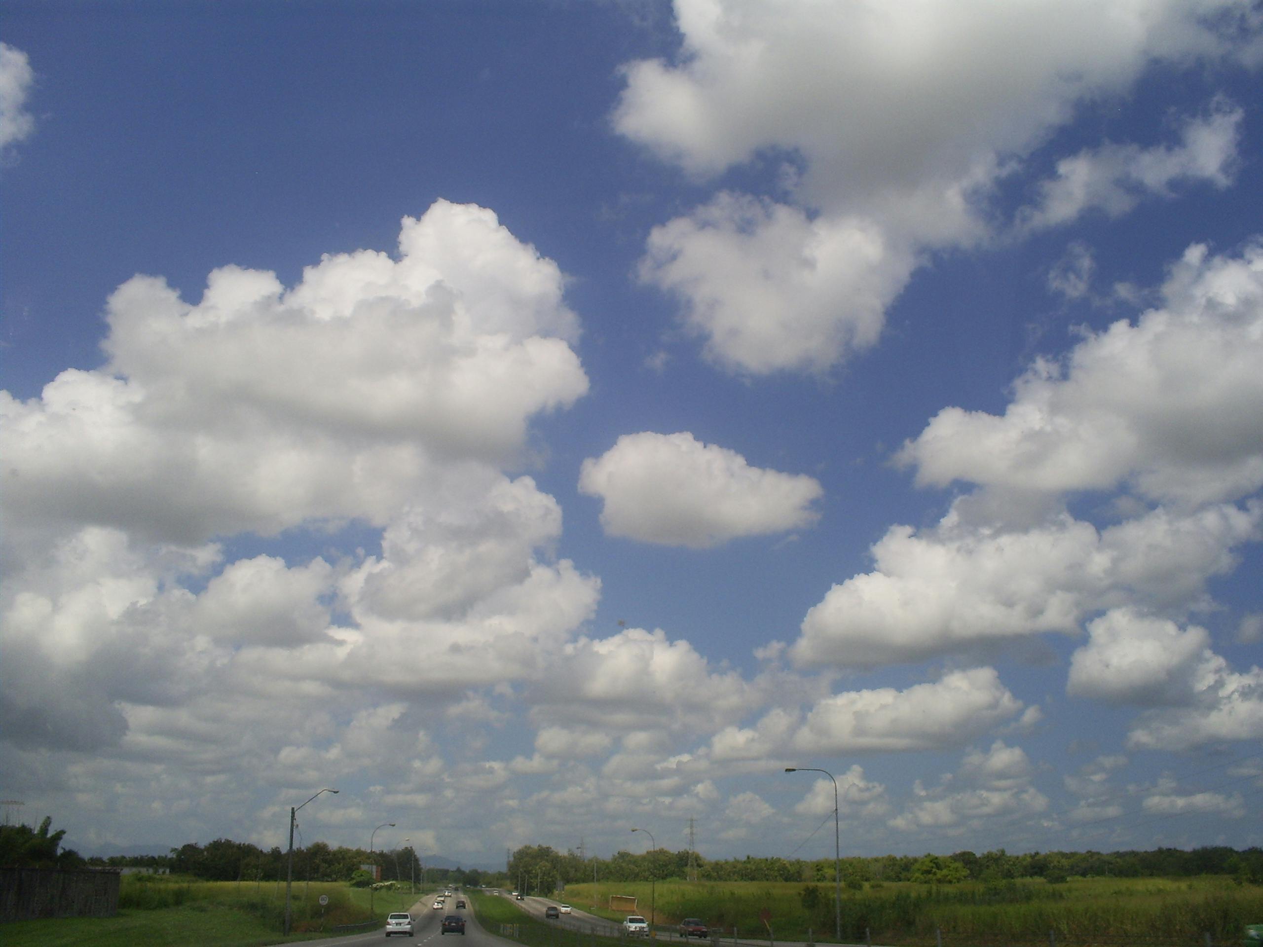 Free stock photo of Highway distance sky clouds