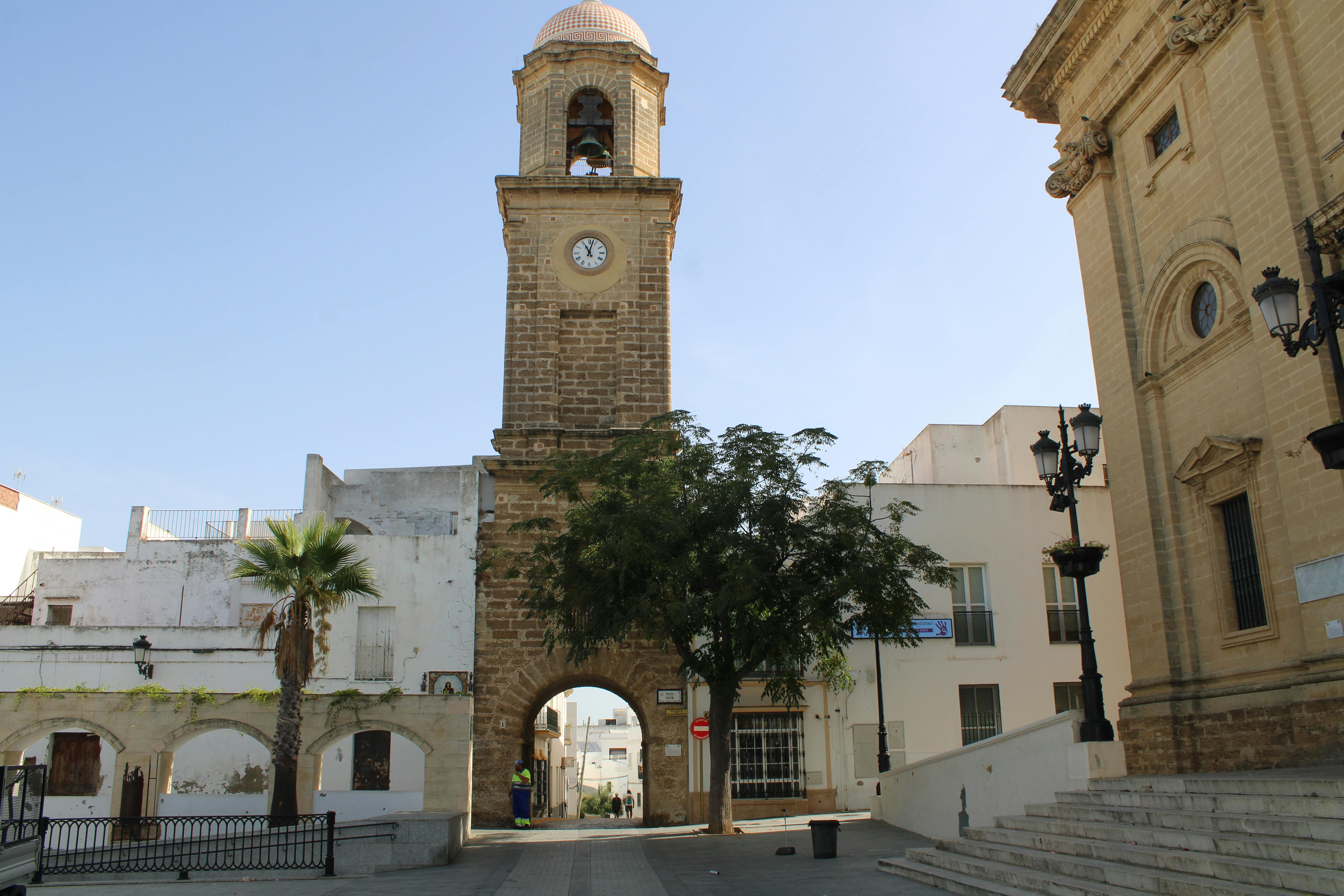 clock tower in chiclana de la frontera