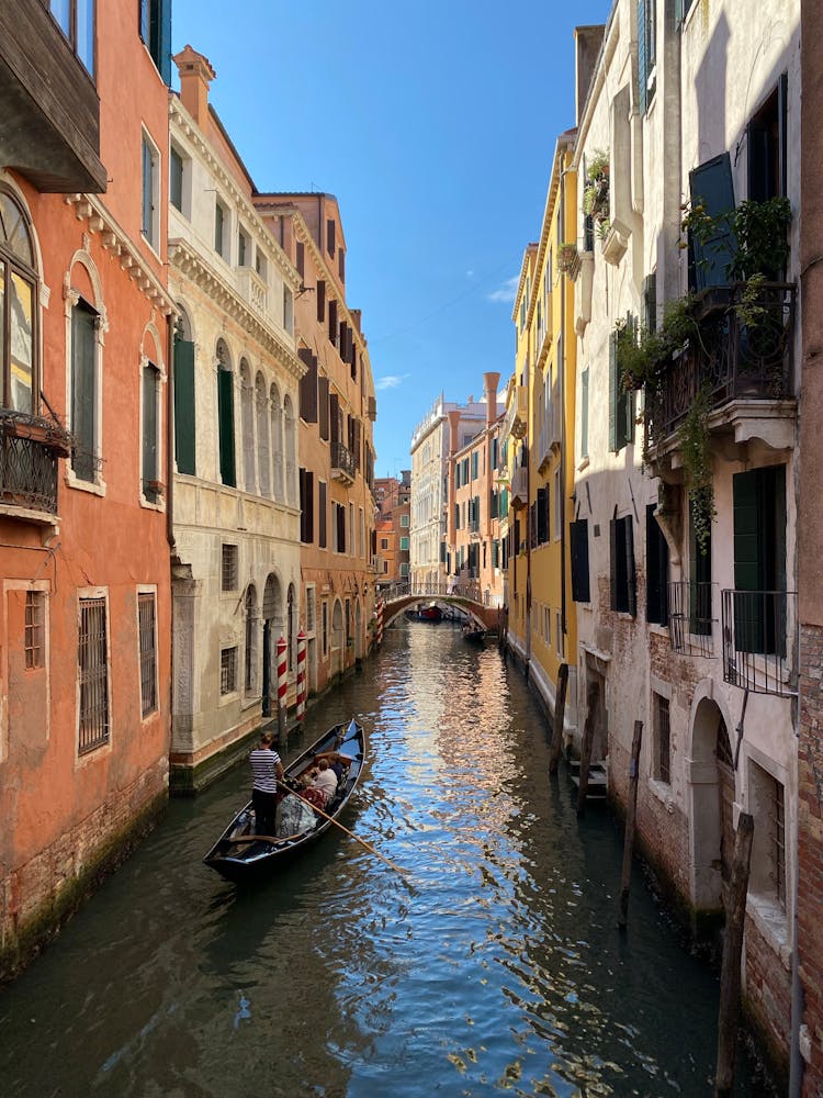 Narrow Canal In Venice