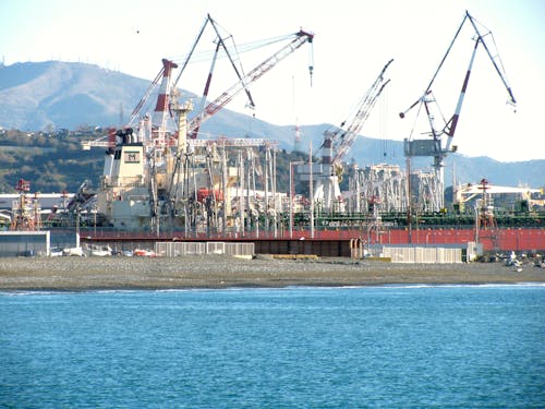 Cargo Harbor in Genoa in Italy