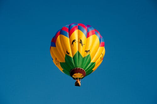 Hot Air Balloon in Blue Sky