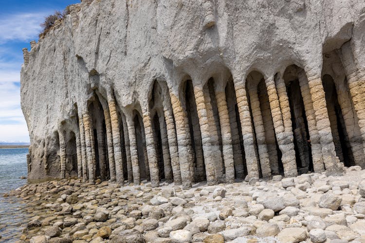 Rock Formations Of Crowley Lake In California