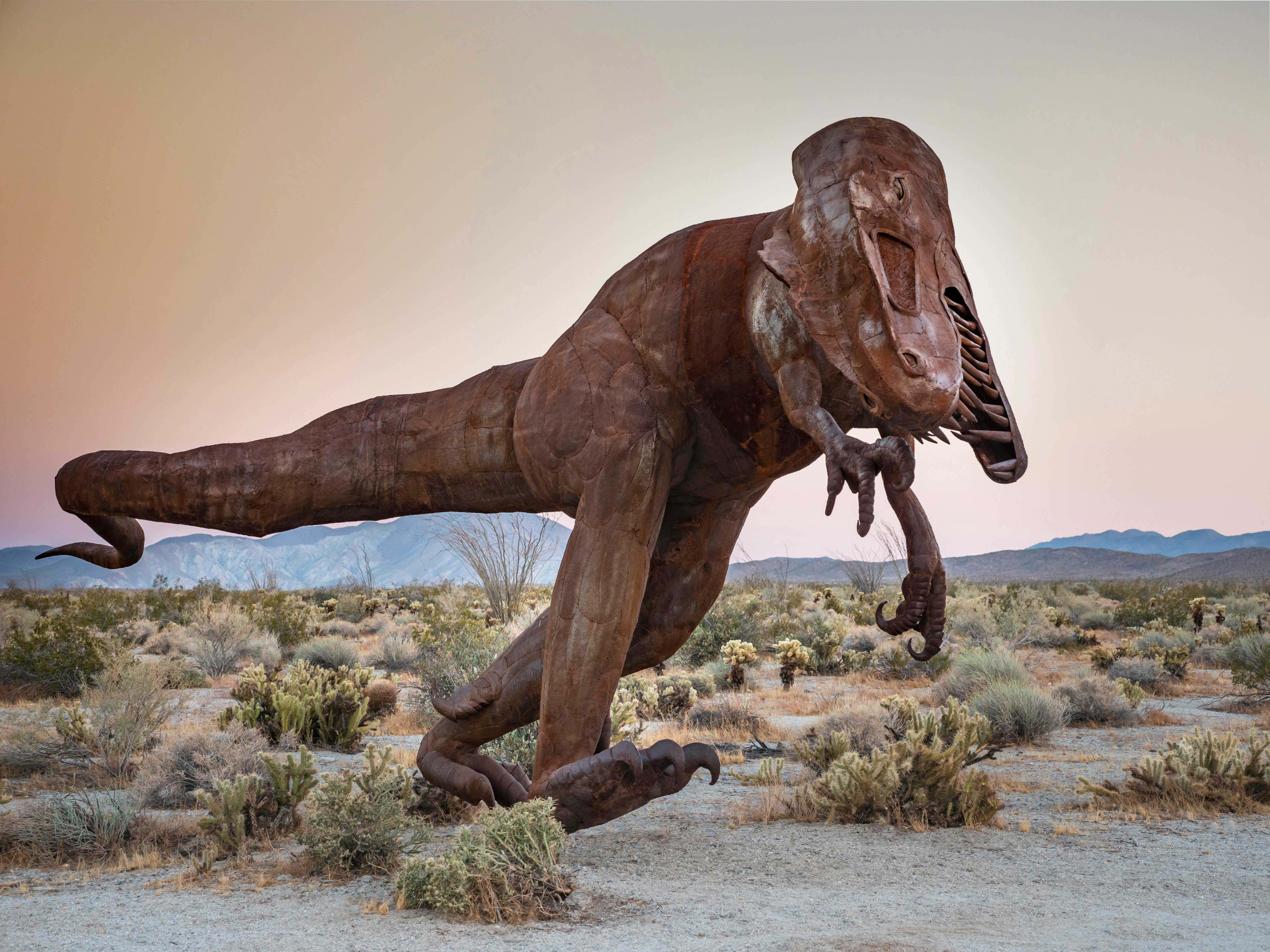 Dinosaur Metal Sculpture on the Anza Borrego Desert, California · Free
