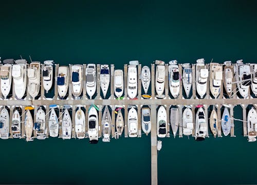 Free Yachts Moored in Marina Stock Photo