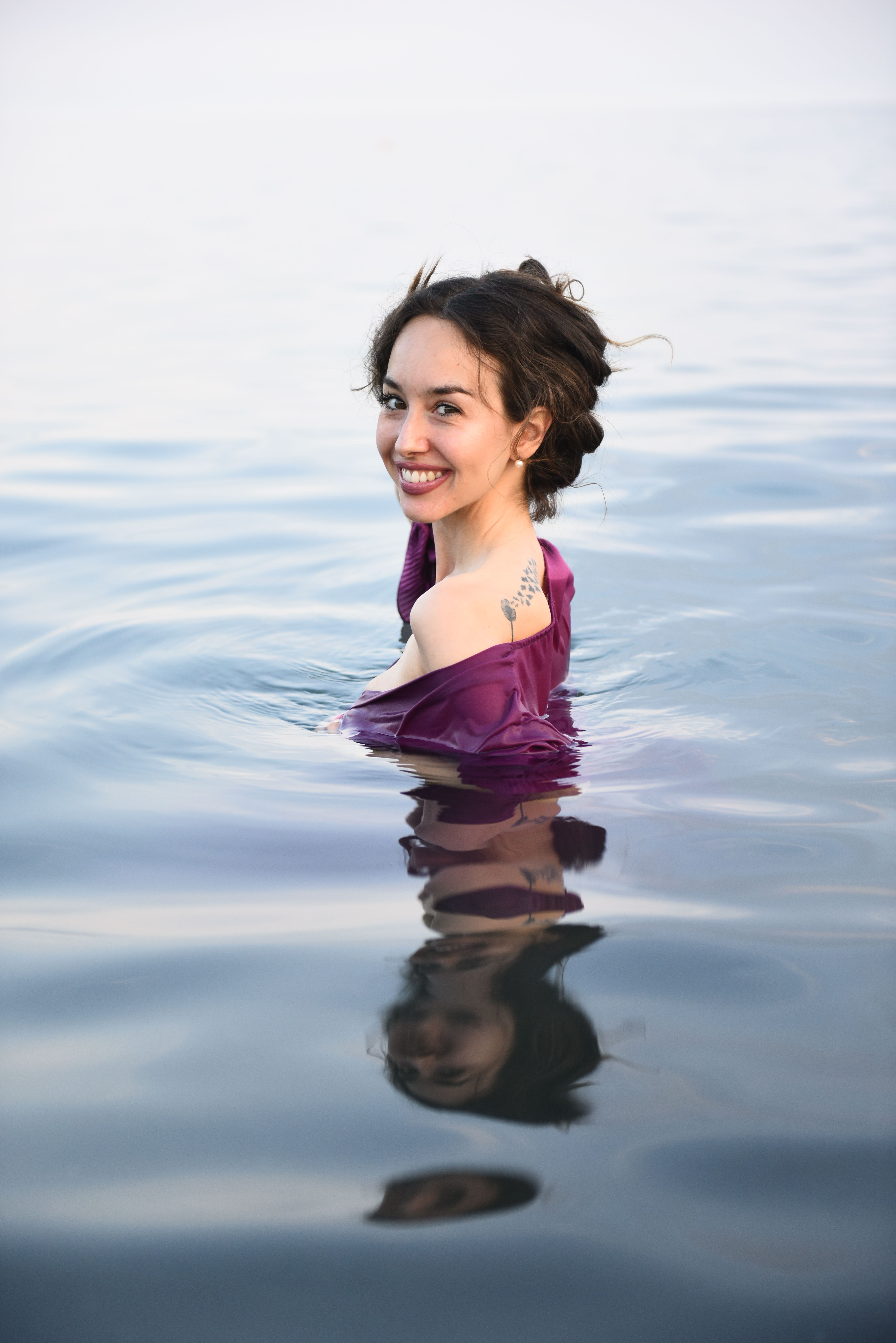 Smiling Woman Posing in Water · Free Stock Photo