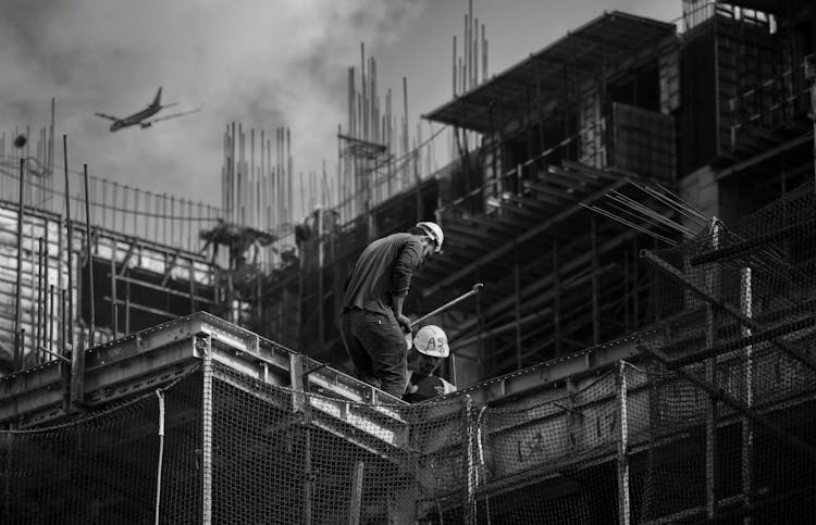 Workers On Building Construction