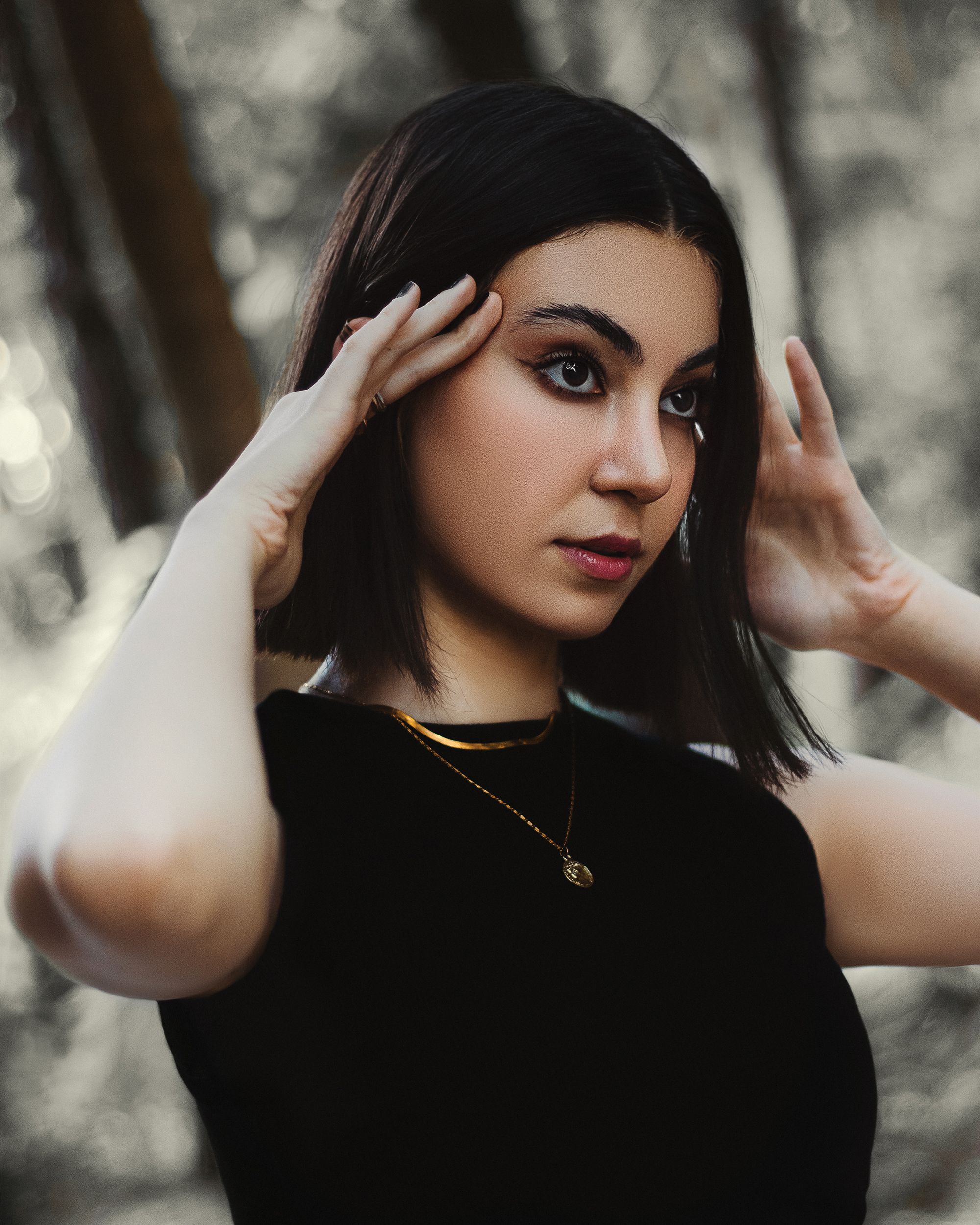 Portrait of Woman with Black Hair · Free Stock Photo