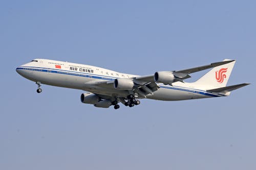 Air China Airplane on Sky