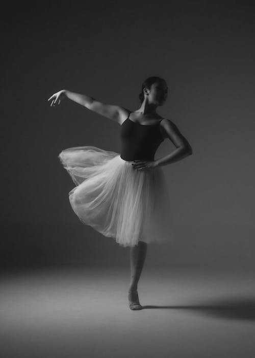 Free Ballerina in Black and White Stock Photo