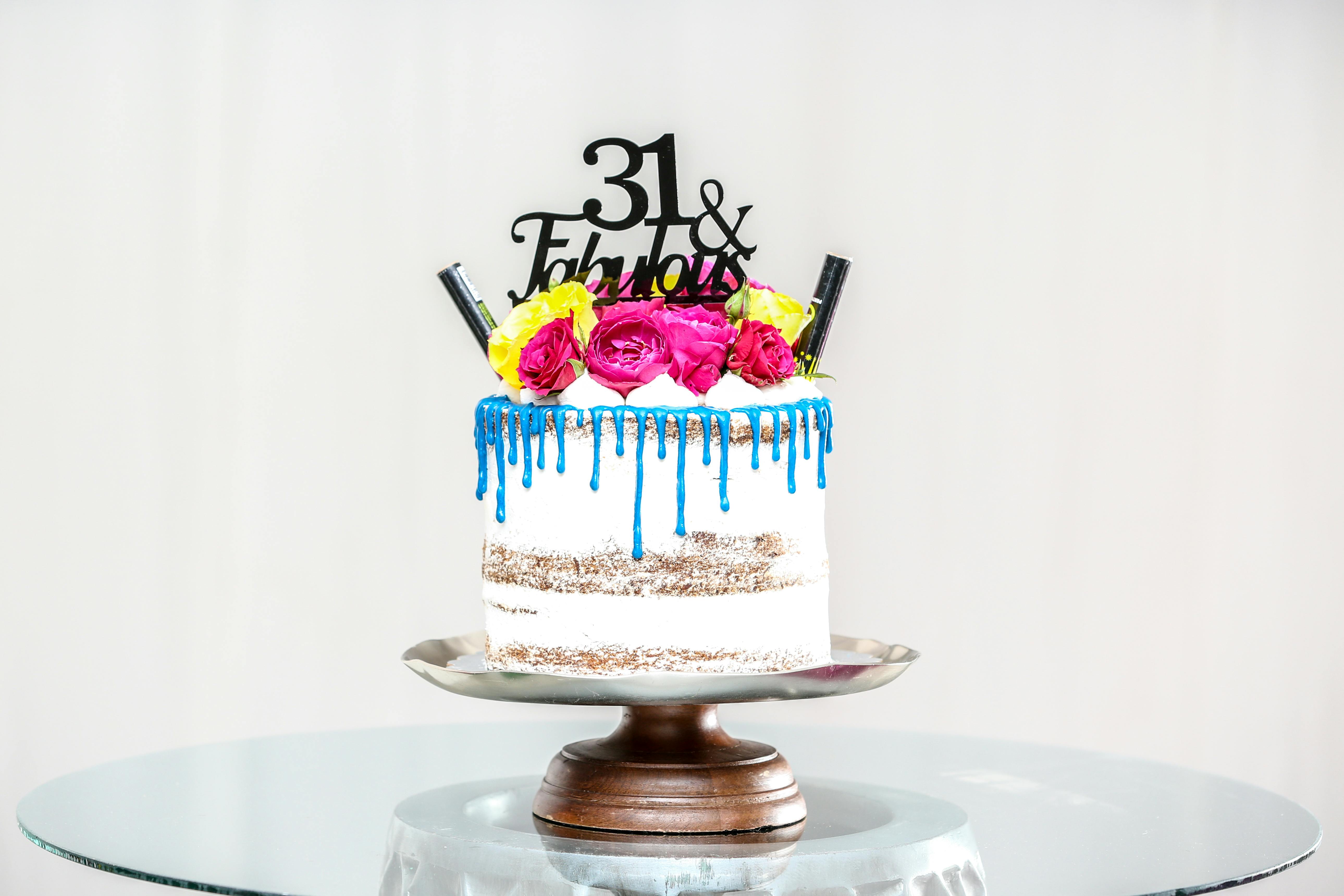 CURSIVE Happy Birthday Cake Topper - BLUE | Bake Group