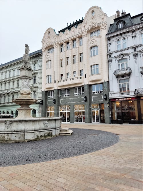 View of the Roland Fountain in Bratislava, Slovakia