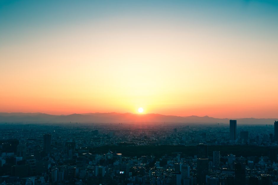 アジア, オレンジ色の空, シティの無料の写真素材