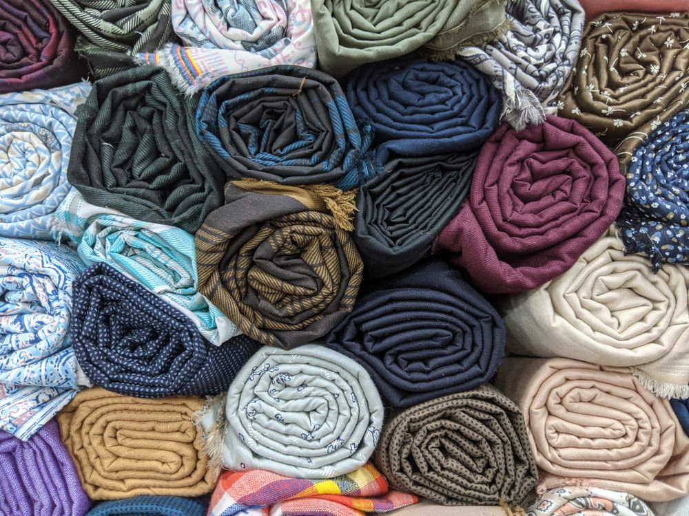 Color Stacking Rings Fabric Colorful Fabrics Stacked · Free Stock Photo