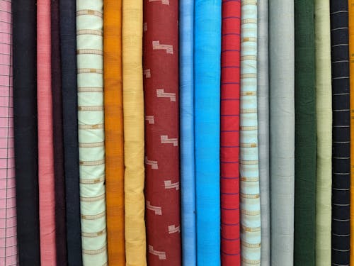 Close up of Colorful Fabrics
