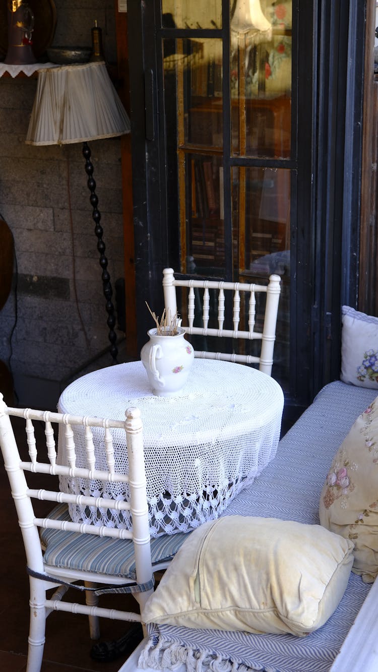 Cozy Furniture At An Old House Terrace