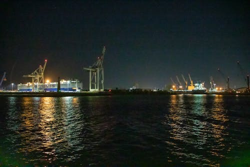 Foto stok gratis crane pelabuhan, elbe, Hamburg