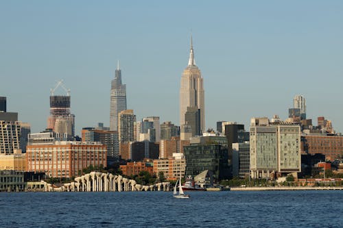 Empire State Building and Manhattan Sea Coast