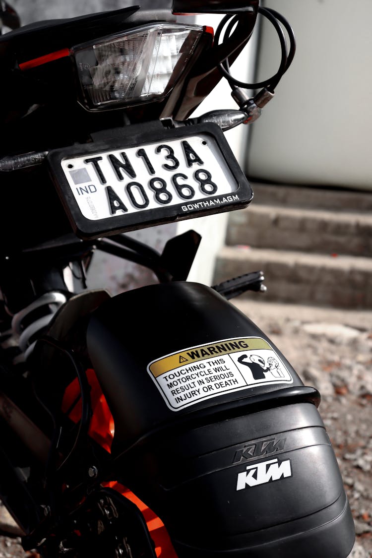 Sticker On Motorcycle