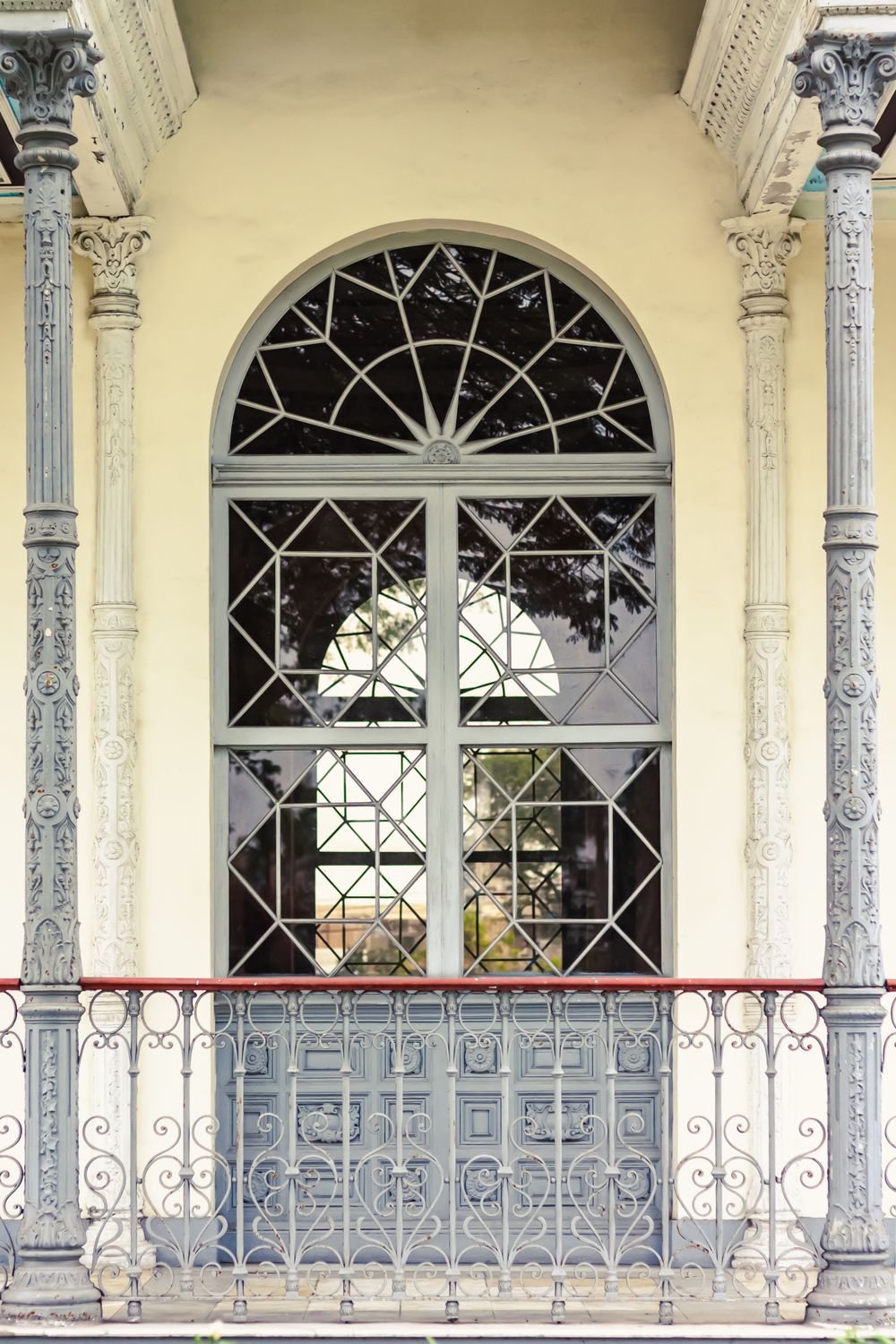 Balcony Column Railing Ornate Railing and Balcony Columns · Free Stock Photo