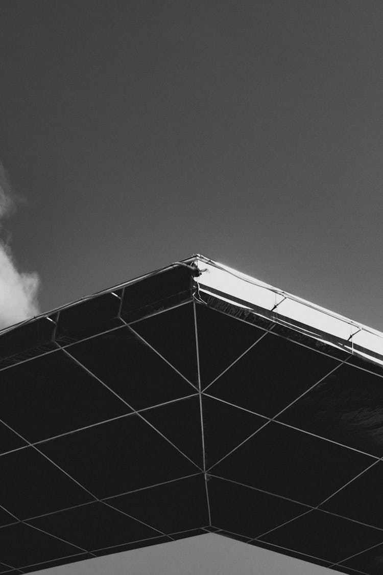 Geometric Geometric Rooftop In Black And White