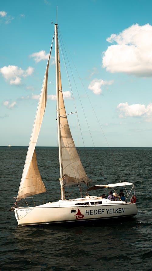 Yacht Sailing on Sea