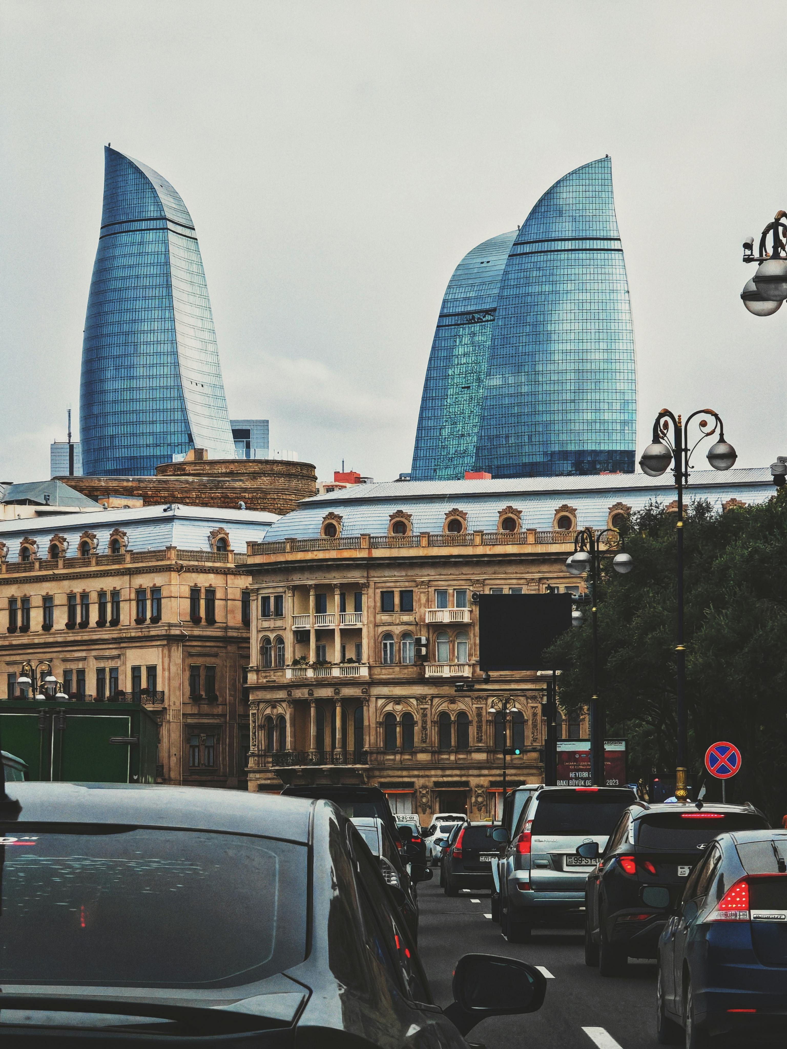 City With Tall Buildings And City On A River Background, Baku Picture,  Azerbaijan, Baku Background Image And Wallpaper for Free Download