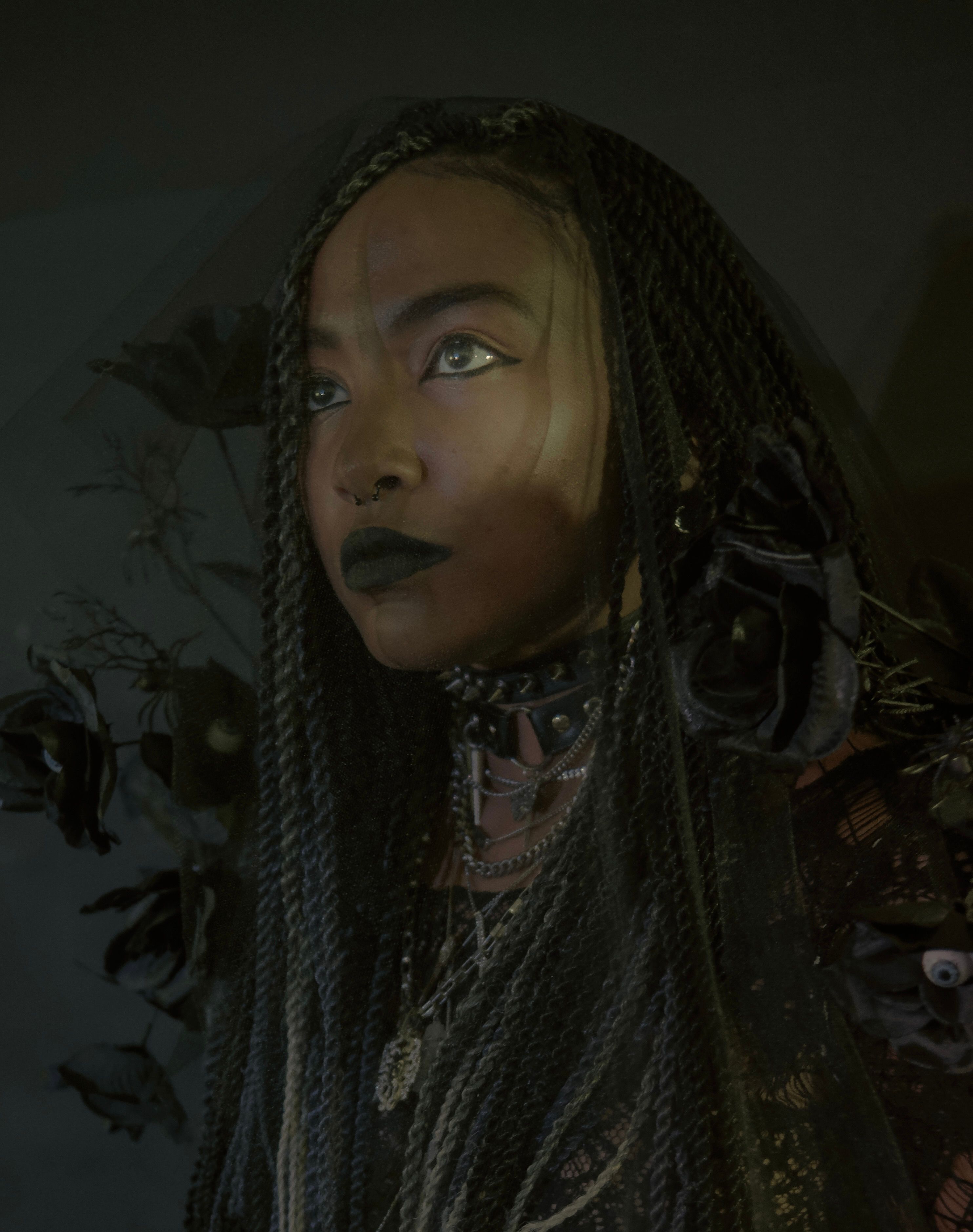 Woman Portrait in Darkness · Free Stock Photo