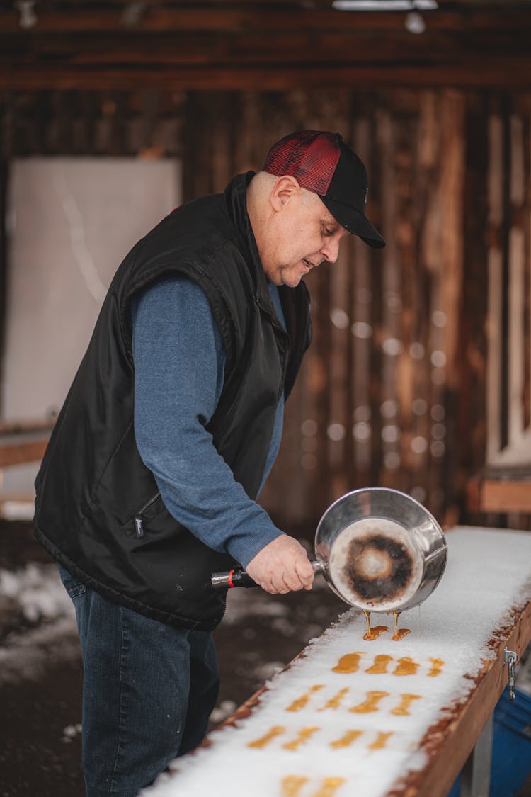 Man Preparing Sweet Snacks