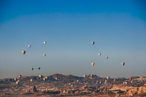 Hot Air Balloons Flying on Clear Sky in Cappadocia