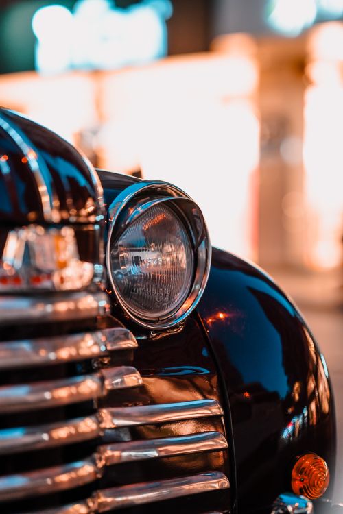 Free Vintage Opel Olympia headlight close-up in Ankara, showcasing retro style. Stock Photo