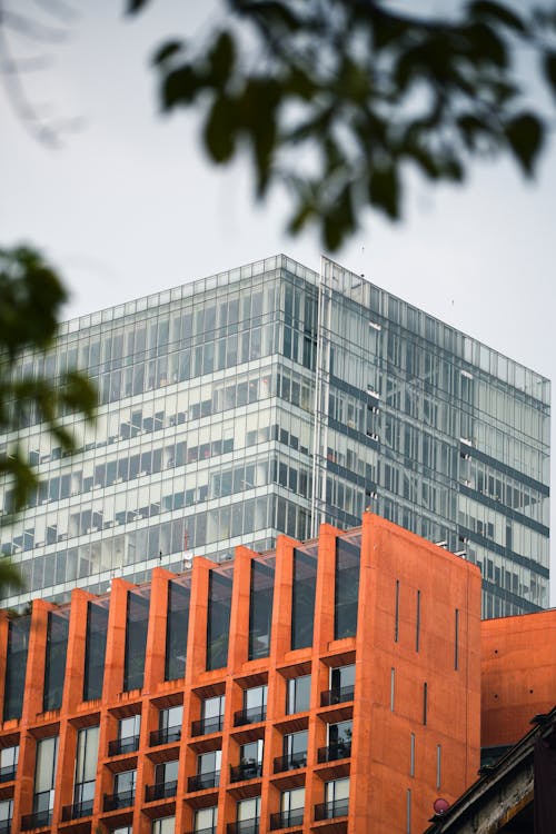 Facade of a Modern Building in City 