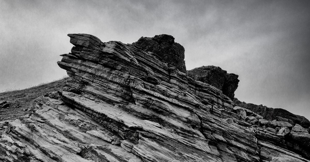 Black and White Picture of a Rock Formation · Free Stock Photo