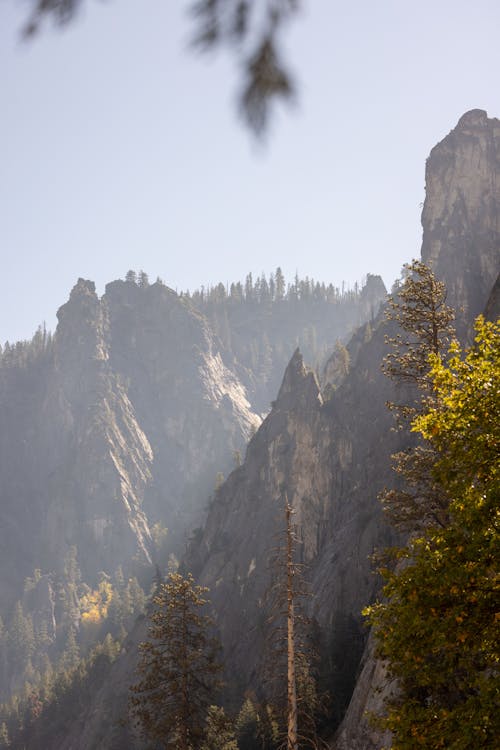 Steep Rocky Mountain Slopes in Yosemite National Park