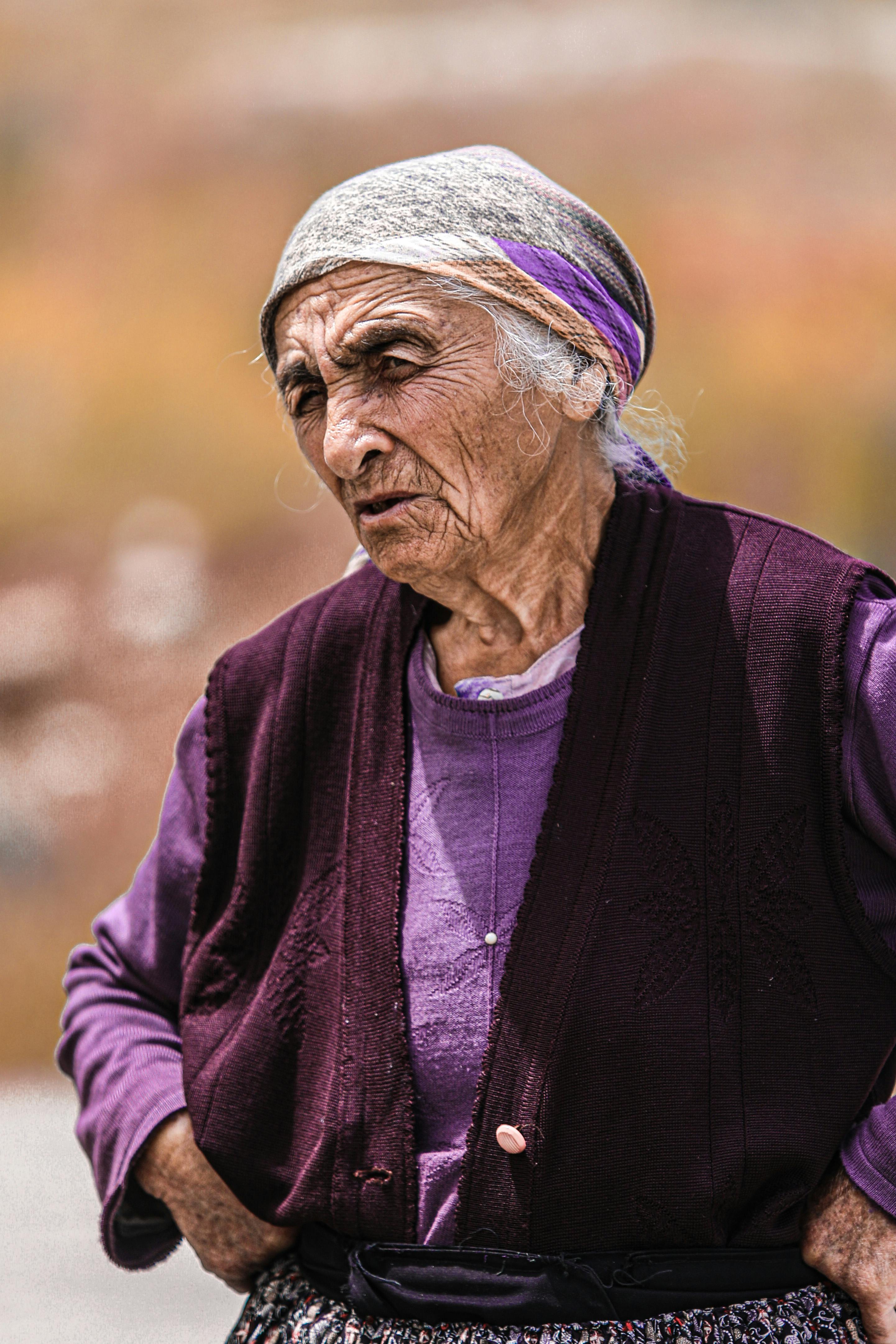 Portrait of Old Woman in Traditional Clothes · Free Stock Photo