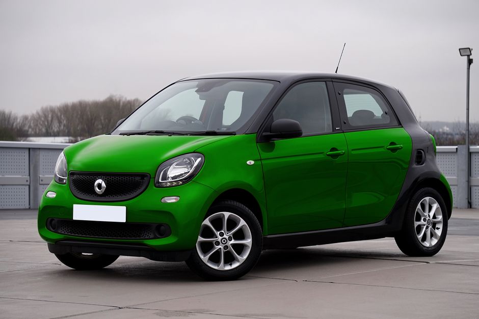 compact vehicle green aixam exterior parking