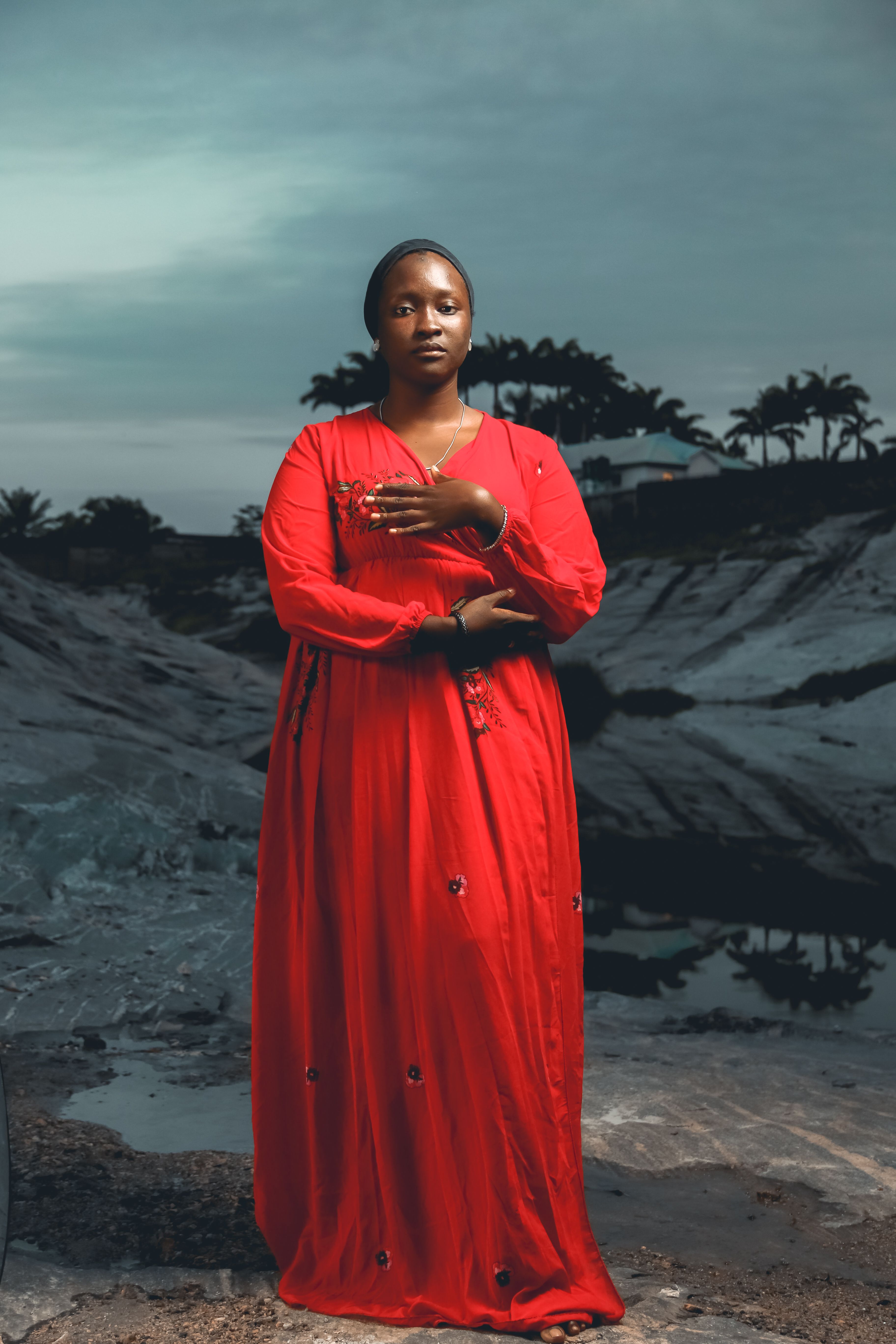 Woman in Long Red Dress · Free Stock Photo
