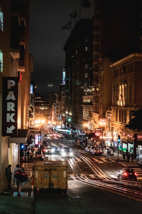 무료 거리에 도시의 불빛 스톡 사진