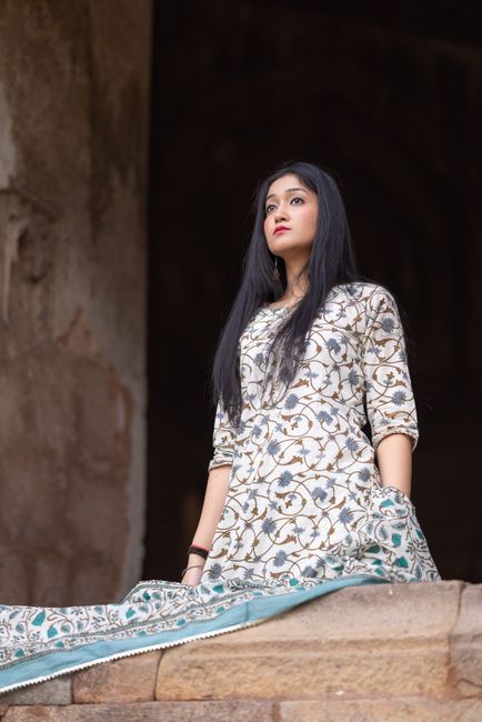Knee-length Anarkali