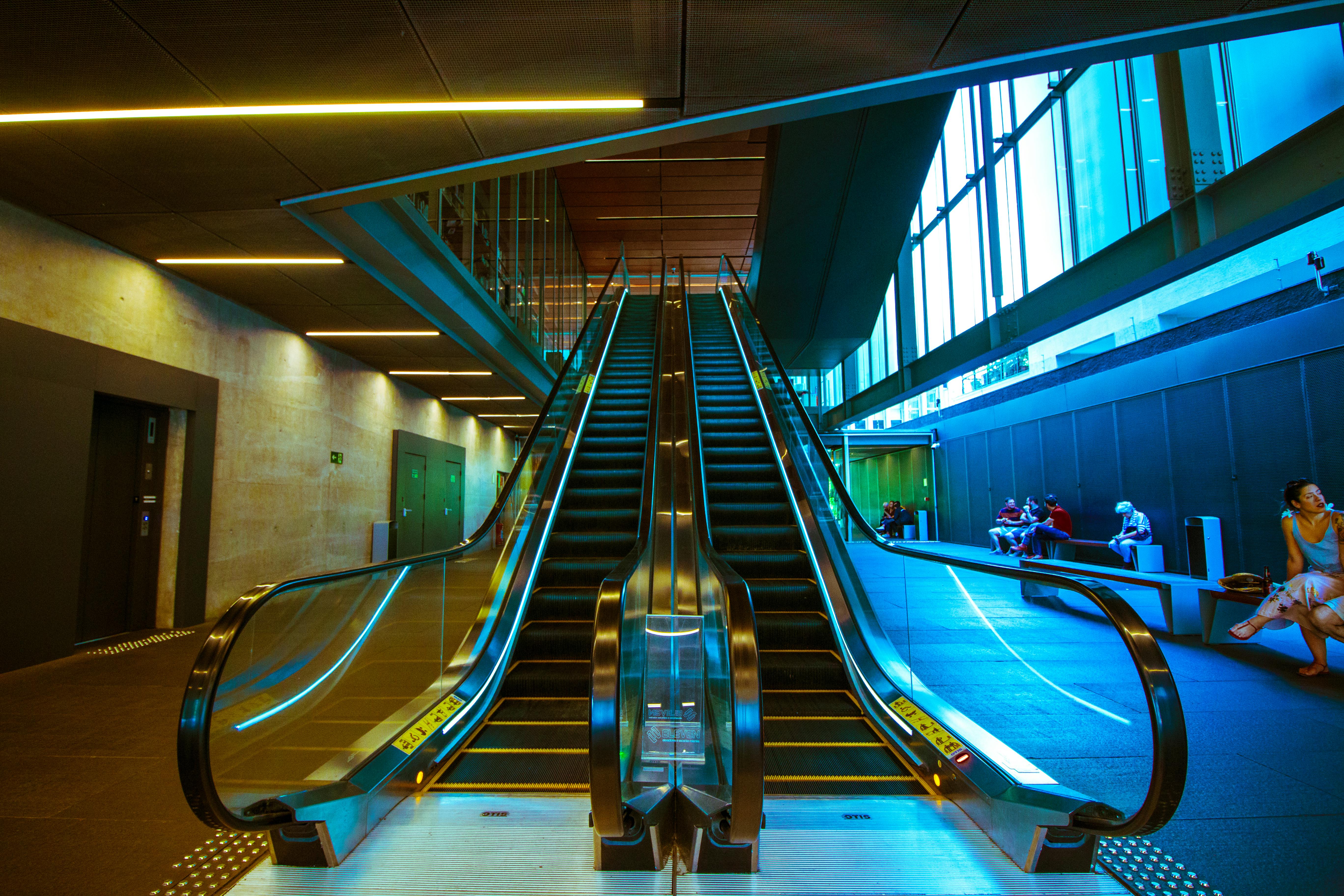 escalators inside building