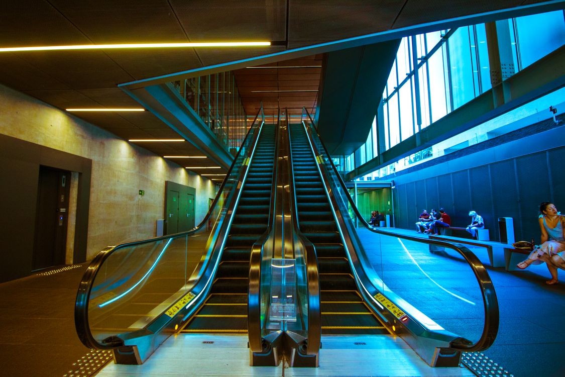 Escalators Inside Building · Free Stock Photo