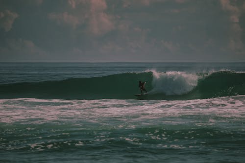 View of a Person Surfing 
